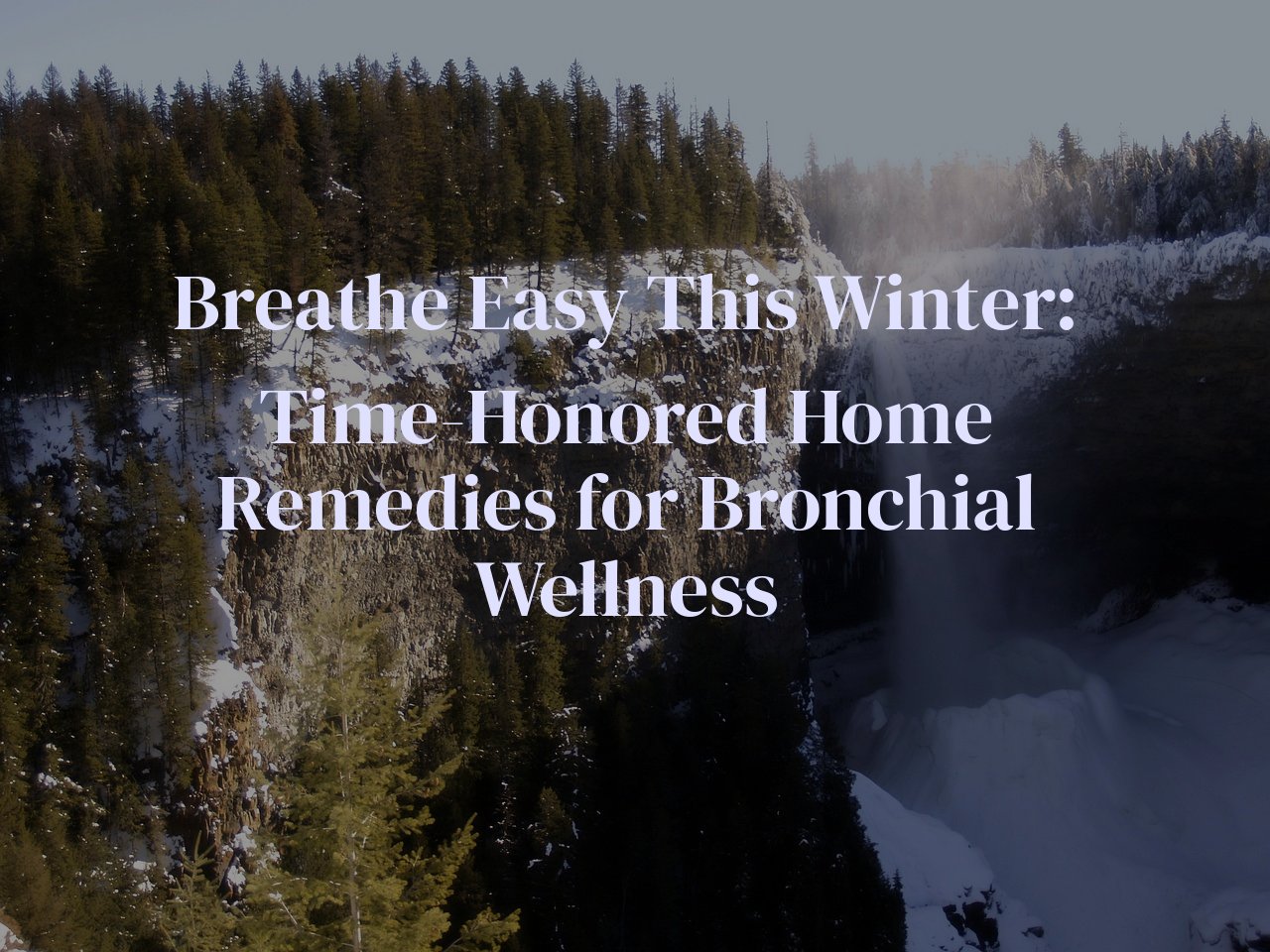 Breathe Easy This Winter: Time-Honored Home Remedies for Bronchial Wellness